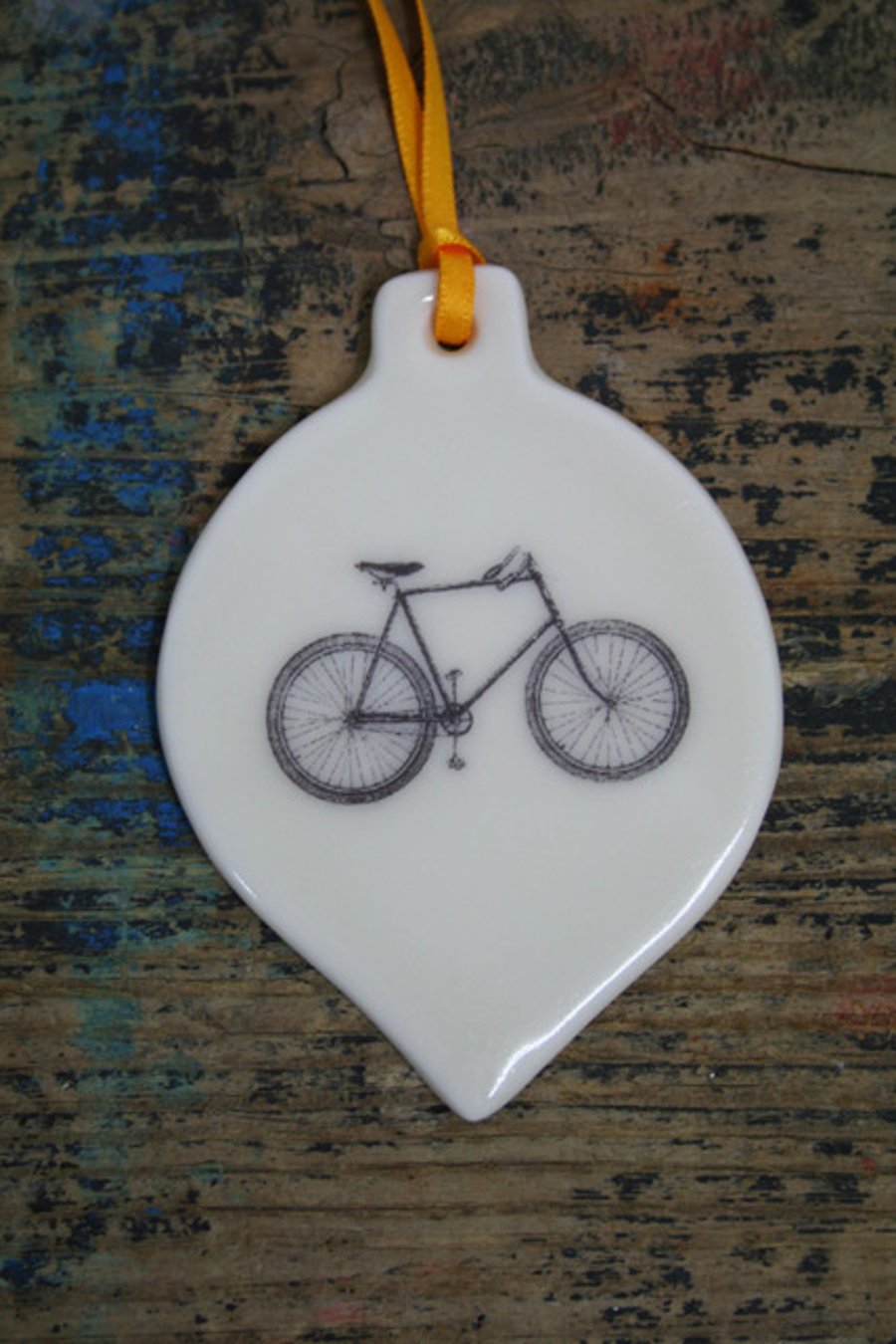 Porcelain bicycle decoration