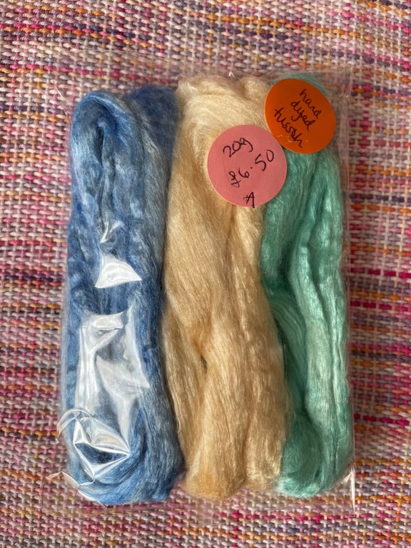 Hand Dyed Tussah Silk - 20g
