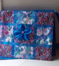 Soft fabric messenger bag with patchwork flap - Image 1