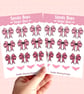 Cute Halloween Goth Stickers, Pink Spooky Stickers.