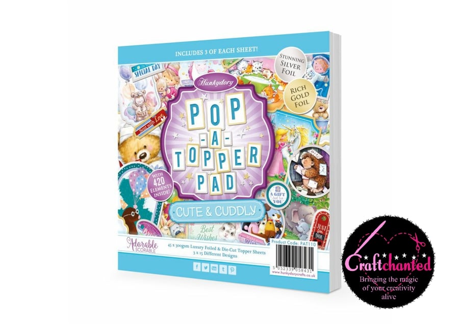 Hunkydory - Pop-A-Topper Pads - Cute & Cuddly