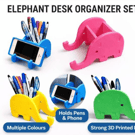 Elephant Phone and Pen Holder Desk Organiser 3D Printed Cute Office