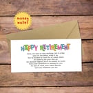 Retirement Money Wallet Card - cash gift envelope