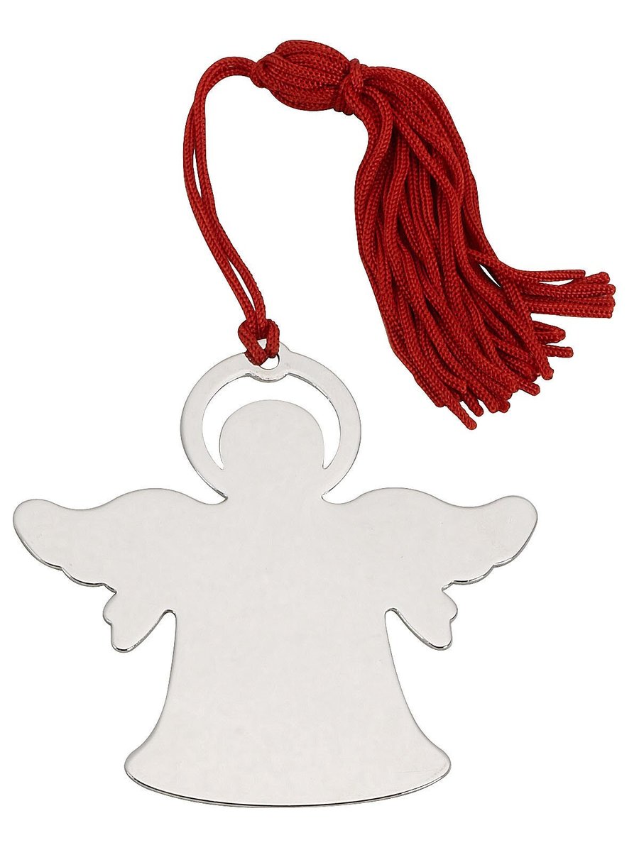 Solid Stainless Steel Angel Personalised Engraved Christmas Tree Decoration