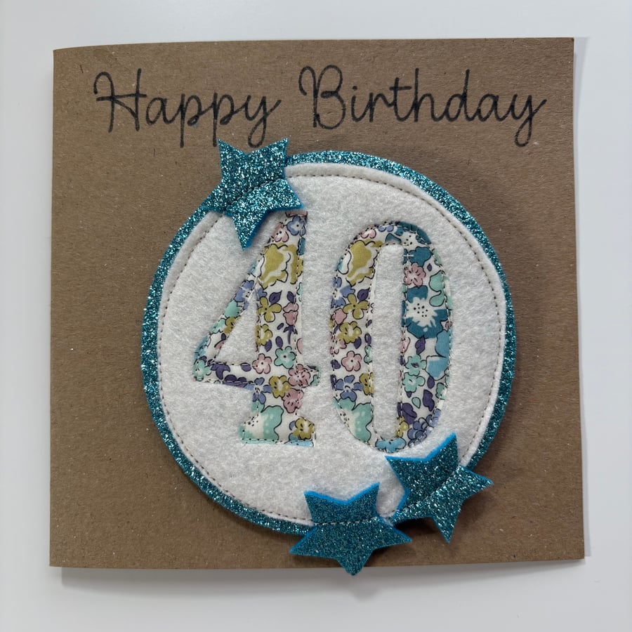 40th Birthday Badge Card