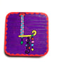 Up cycled purple coaster with lettter L 