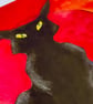 Art Print - Jazz Cat - Black Cat - Cat Lover Gift - Colourful Wall Art - Image 5