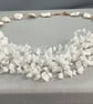 Moonstone & Cultured Pearl Bridal Crochet Necklace - Image 2