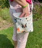 Dog lover's Cross-body style peg bag. Portraits pups fabric - Image 2