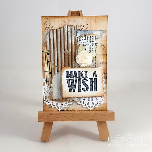 Mixed media ACEO - make a wish