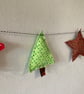 Christmas bunting garland - trees and stars design. 1.4m long - Image 4