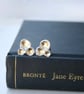 Sterling silver stud earrings inspired by lichen, keum boo earrings - Image 5
