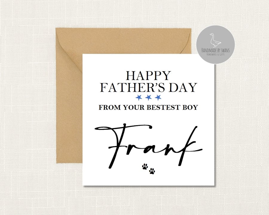 Happy Father's day from your bestest Boy greeting card