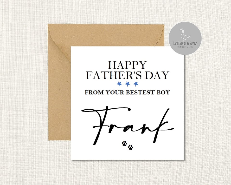 Happy Father's day from your bestest Boy greeting card