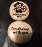Portable Monkey Hug Pebble - Wooden - Small Size  - Image 1