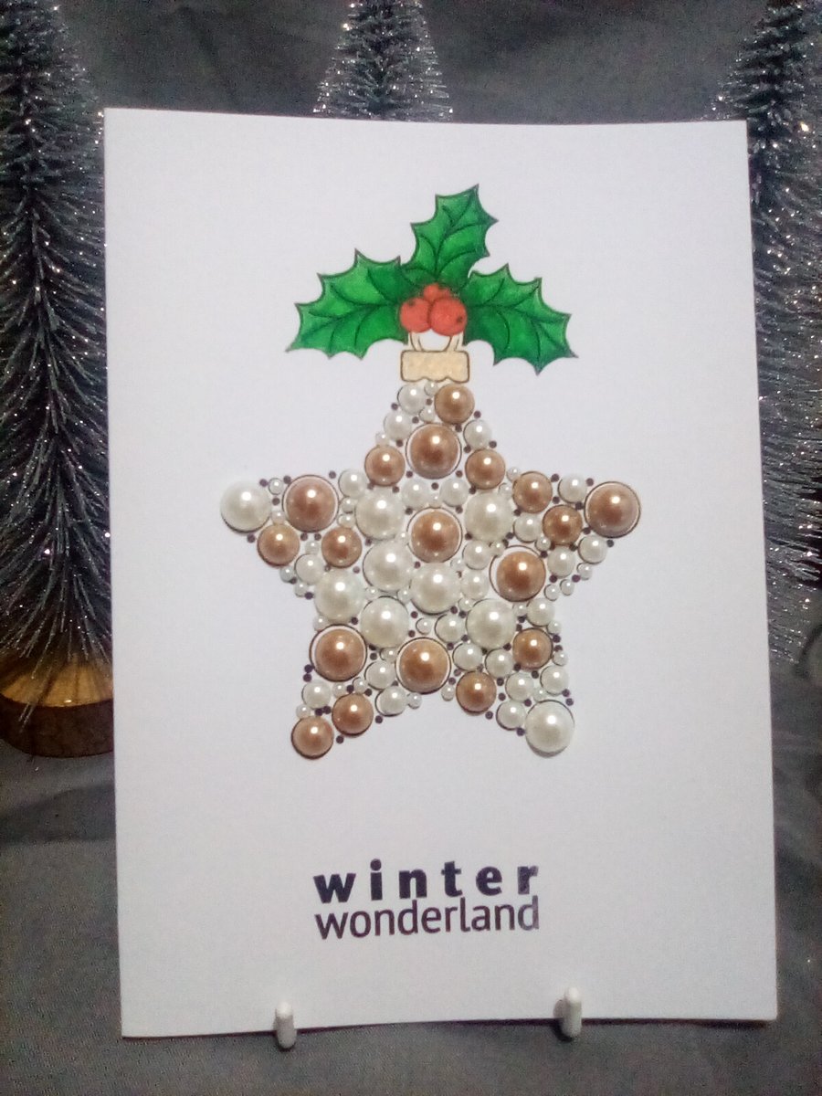 Beautiful watercolour ornament Christmas card