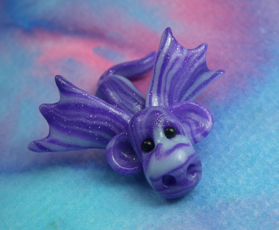 Variegated Dragon 'Gloam' OOAK Sculpt by artist Ann Galvin Gnome Village