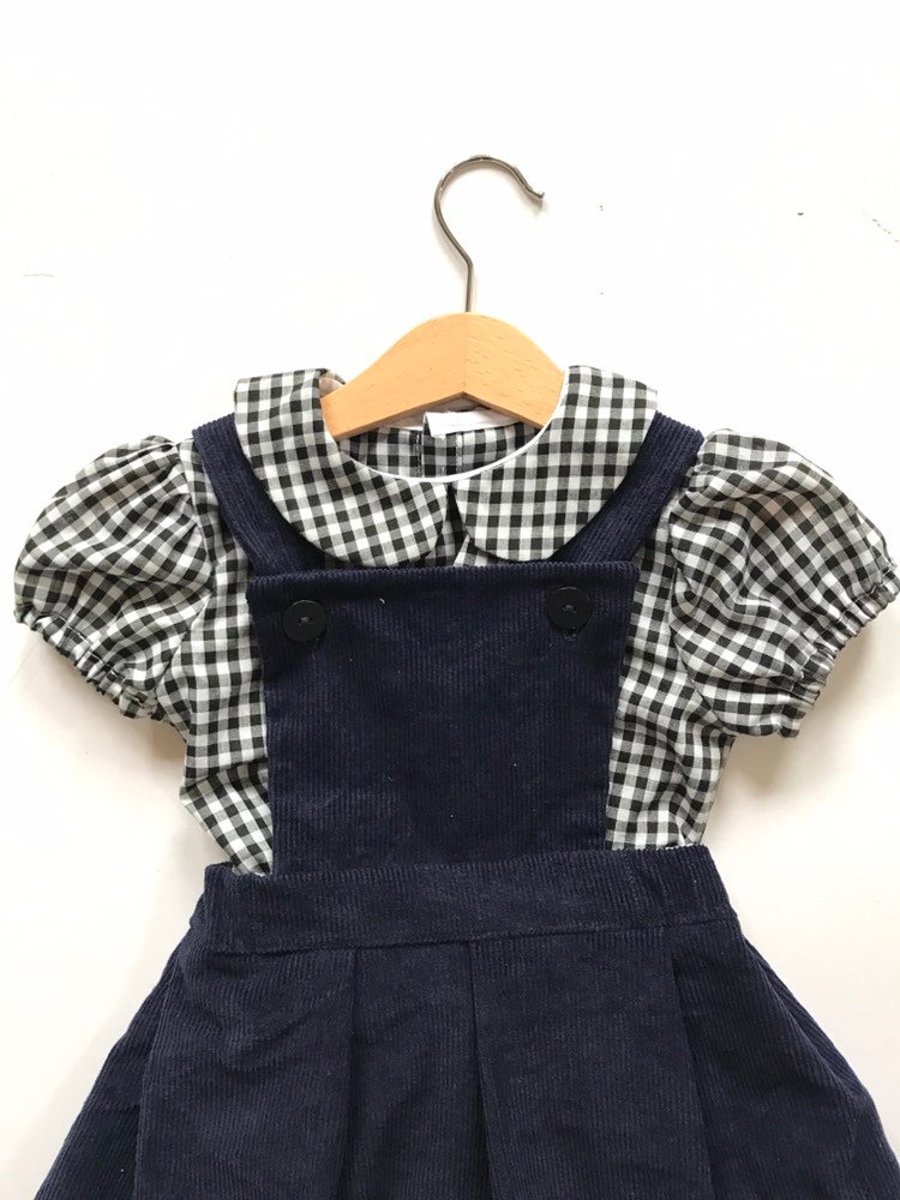 Navy Girls Outfit - Girls Clothing Set - Girls Dress and Shirt - Party Outfit