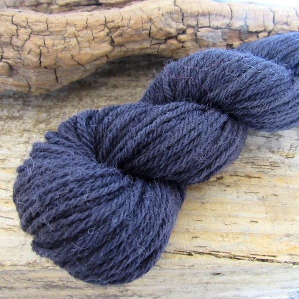 50g Logwood Purple Dyed DK Wool Yarn