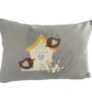 SALE - Birdhouse Cushion with Birds and Flowers - Image 2