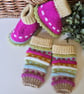 Baby Girl's Hand Knitted Booties and Leg Warmer Set 6-12 months - Image 1