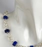 Sterling Silver Lapis Lazuli Byzantine Chainmaille Necklace - Image 8