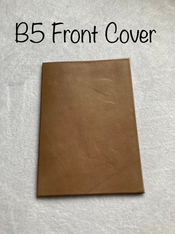 B5:  Softcover Walnut Brown coloured Leatherbound lined Notebook - Journal