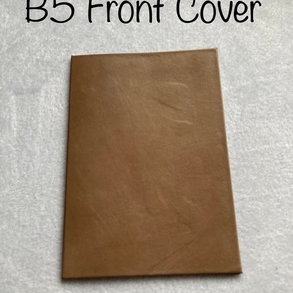 B5:  Softcover Walnut Brown coloured Leatherbound lined Notebook - Journal