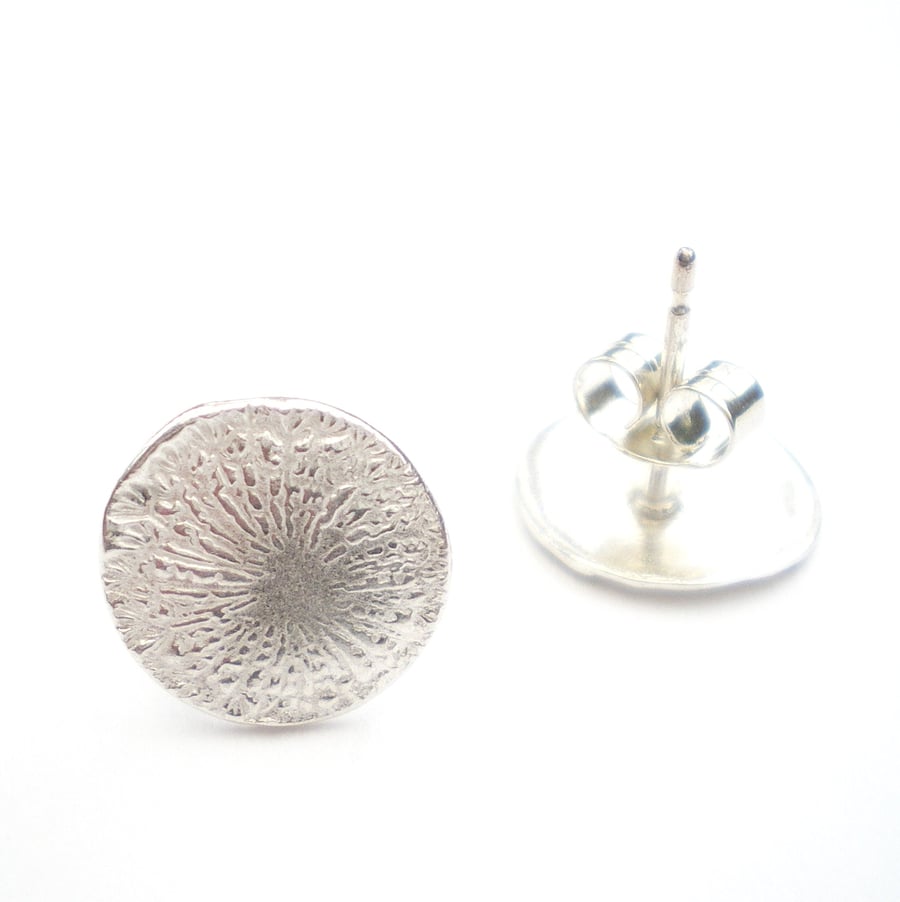 Silver Dandelion Earrings