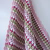  SALE Crochet  Lap Blanket, Baby Blanket Stripes