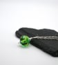 green swirl lampwork glass pendant necklace - Image 2