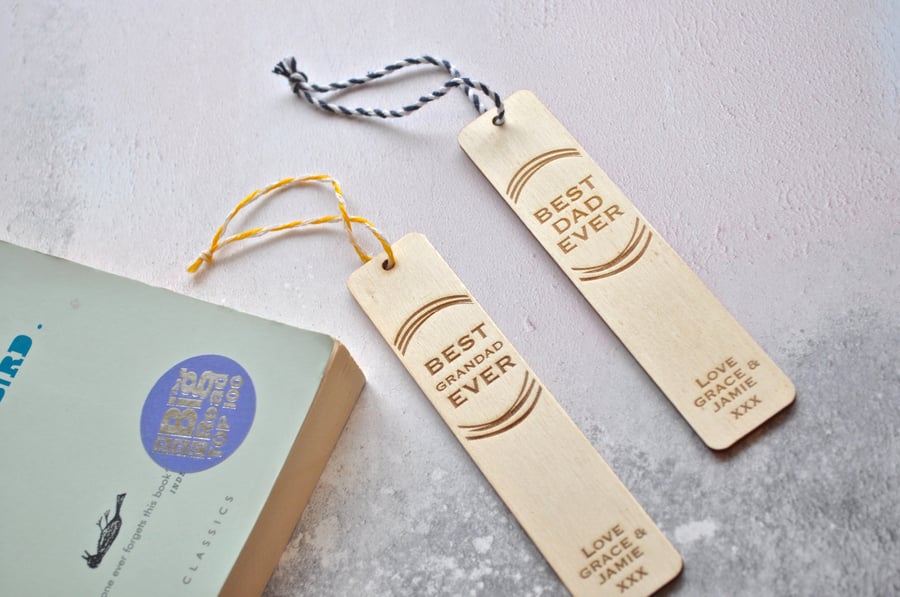 Personalised Best Dad Bookmark