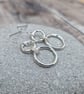 Sterling Silver 2 Circle Drop Earrings - JBJ1049 - Image 4