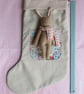 Liberty Patchwork pocket Stocking -pinks - Image 3