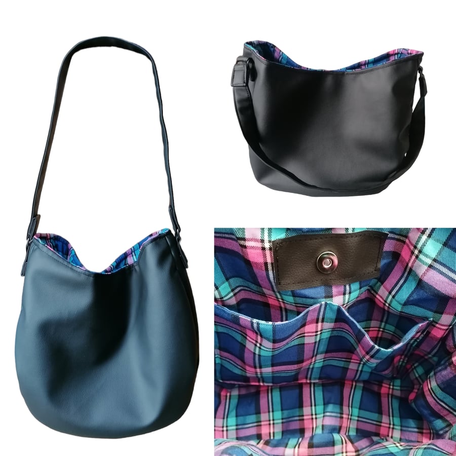 Handmade Faux Leather shoulder bag