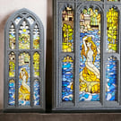 Large 27.5cm Mermaid Stained Glass Resin Window