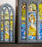 Large 27.5cm Mermaid Stained Glass Resin Window