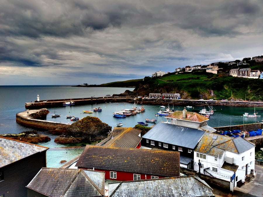 Mevagissey Harbour Photo. Cornwall Picture, Boats.