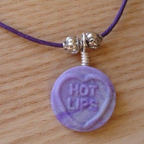 Hot Lips Love Heart Pendant
