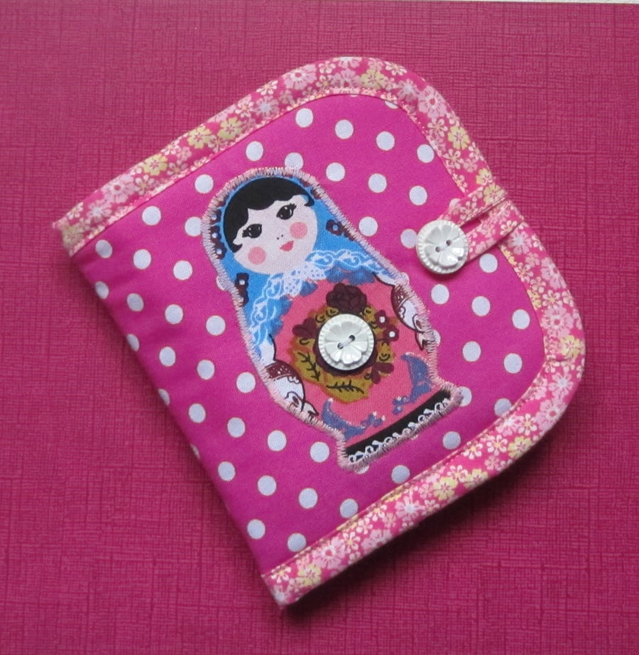 Pink Russian Doll Needle Case
