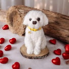 Needle felted dog