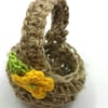 3 Crochet Jute Easter Basket Decorations