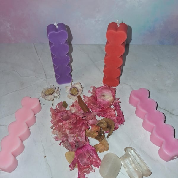 Hearts - Hand poured Kerasoy Wax Candle