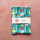 Fabric Handmade Pretty Cotton Tea Towel with a Dog Furry Friends Design-TETO-06