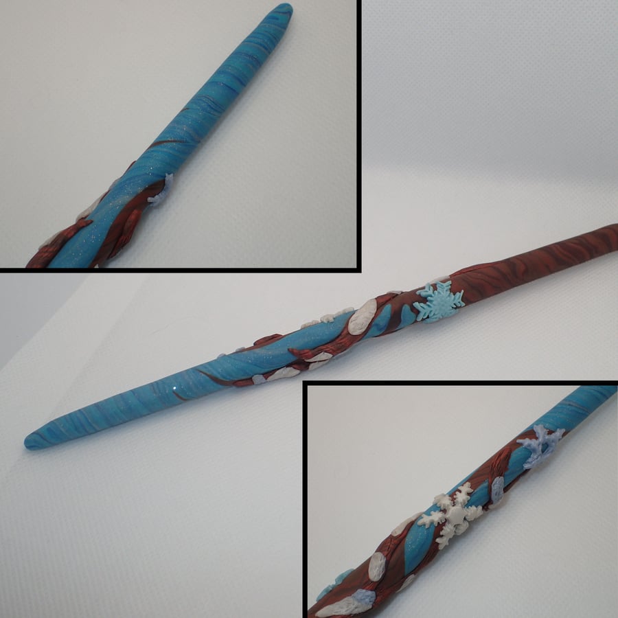 Ice wand in polymer clay