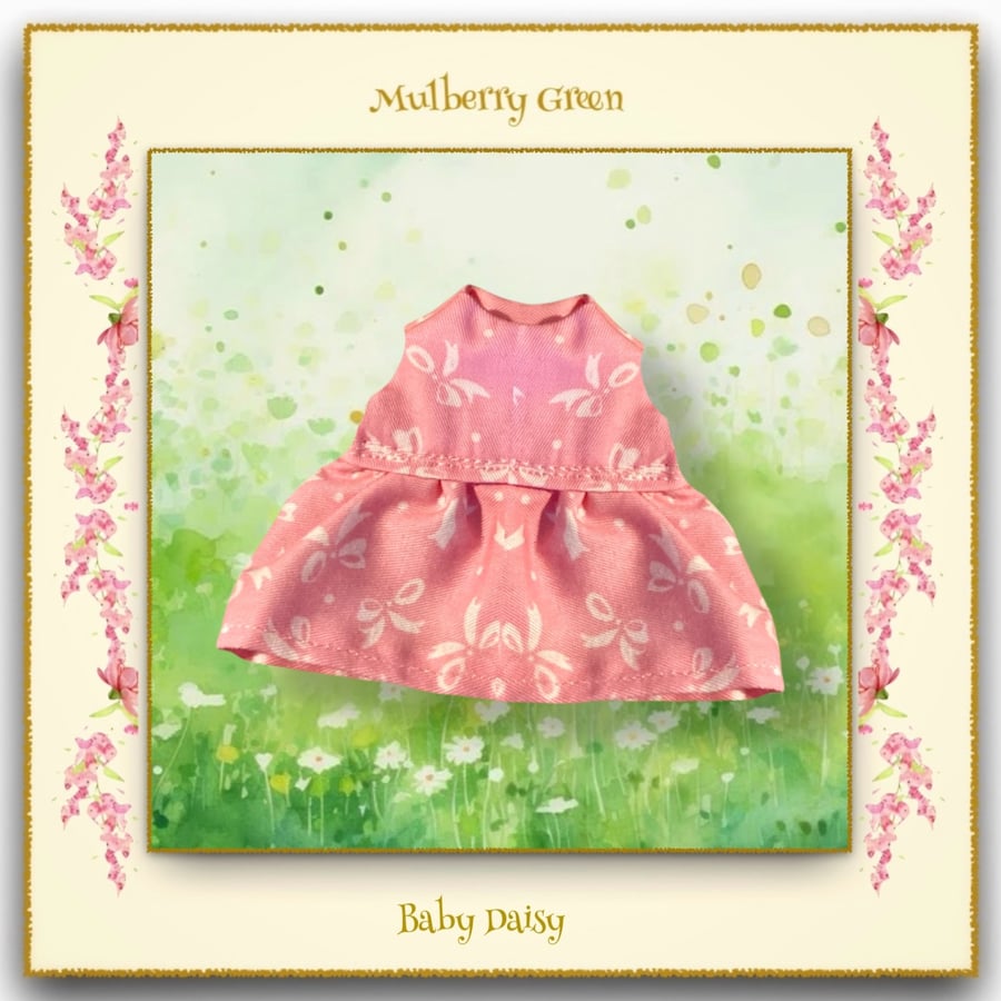 Pink Bow Dress for Baby Daisy 