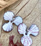 Enamel orchid earrings - Image 1
