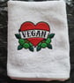 Embroidered Vegan Hand Towel
