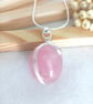 Rose Quartz Necklace - Wire Wrapped Rose Quartz Tumble Stone - Heart Chakra Gift - Image 5