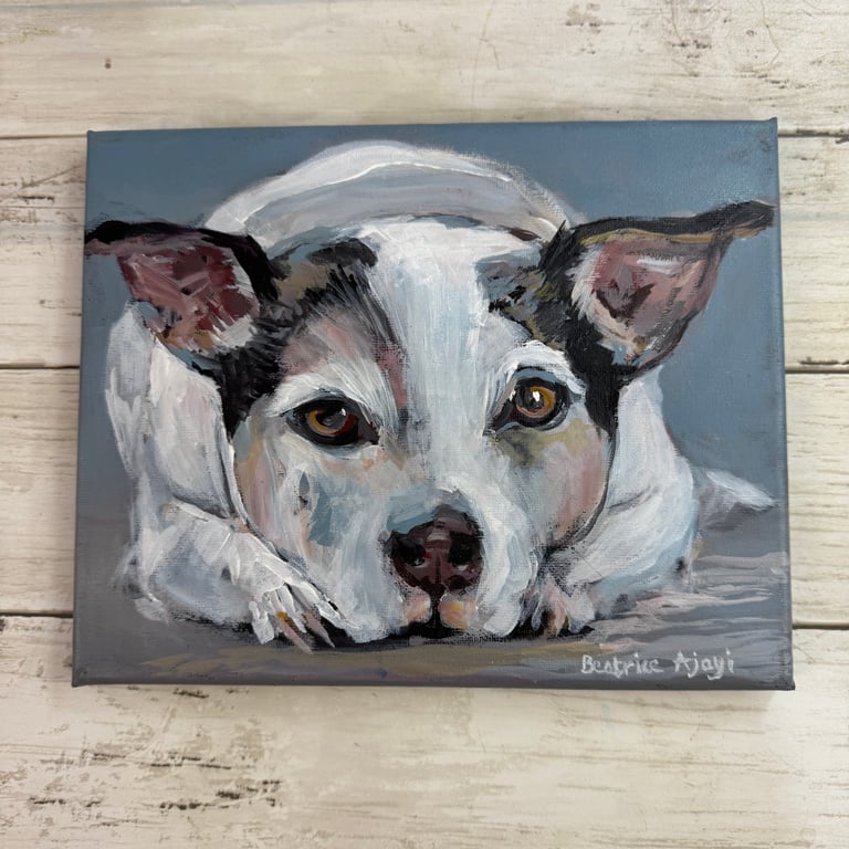 Dog, Terrier, Canine, animal, portrait, pet Original Art